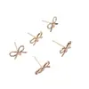 Aretes de Botón para Oreja con Forma de Lazo de Cobre Chapado en Oro de Alta Retención de Color Kit de Materiales para Accesorios de Aretes Hechos a Mano DIY