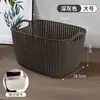 Cesta de armazenamento de mesa de imitação de rattan para uso doméstico, organizador de itens diversos para banheiro, cesta de plástico para lanches de cozinha e sala de estar