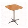 Mesa Cuadrada de Color Nogal para Uso Doméstico, Mesa de Comedor para Uso Comercial, Mesa de Comedor de Madera Maciza para Restaurantes, Mesa de Comedor de Pizarra para Restaurantes de Comida Rápida