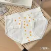 7A Antibacteriana Novo Estilo Japonês Fresco Calcinhas Femininas Algodão Puro Virilha Cintura Média Confortável Amigável à Pele Macia Calcinhas para Meninas Jovens