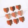 Pendientes de Madera con Costuras de Resina Exageradas Transfronterizos Accesorios Collar de Hoja Material Hecho a Mano Colgante