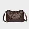 Bolso Cruzado de Hombro Único con Textura Tejida de Alta Gama para Mujer 2026 Otoño/Invierno Nuevo Retro Versátil Bolso de Viaje Bolso Cruzado