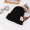 Gorro de punto con patrón de cáñamo a prueba de frío para niños, gorro de invierno cálido y cortavientos, gorro de lana para estudiantes, cara pequeña, combina con todo