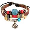Europa y Estados Unidos comercio exterior joyería personalidad abalorios multicapa pulsera de cuero simple retro arte pulsera fabricantes mayoreo