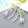Cadena Decorativa para Colgar en el Teléfono Móvil con Lazo de Perla Fresco y Dulce de Verano Colgante Decorativo Versátil para Bolsos Cortos de Mujer Colgante