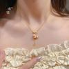 Tienda de Oro Mismo Estilo Caballo Mecedora Dorado con Borla Cadena para Clavícula Juguetona Dopamina para Novia