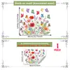 Suministro Exclusivo Transfronterizo de Pegatinas Electrostáticas Florales de Primavera Personalizadas para Decoración de Vidrio de Ventana, Pegatinas Electrostáticas de Vidrio Visibles por Ambos Lados