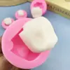 Molde de Silicona Cara Cara Cabeza Versión Q Hecho a Mano DIY Arcilla Suave Arcilla Ultraligera Yeso Vela Molde Fácil de Desmoldar