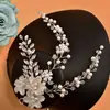 Peça de cabelo nova feita à mão europeia e americana, strass, pérola, flor, modelagem de cabelo, faixa de cabelo, tiara, acessórios de cabelo de temperamento DZ229