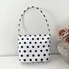 Bolso Cubo de Lunares para Mujer, Bolso de Mano Sencillo para Regalo, Gran Capacidad, Ligero, Versátil, Bolso de Hombro Casual