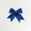 12 Adornos de Moño Navideño, Decoraciones de Moño con Purpurina Dorada, Adornos para Colgar en el Árbol de Navidad, Suministros de Decoración, Decoraciones de Boda