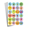 Pegatinas de Animales para Niños Pegatinas para Bebés Guardería Inspiración Ánimo Flor Roja Pequeña Rollo de Recompensa Pegatinas Pequeñas