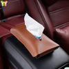 Caixa de lenços de papel para carro, proteção solar para o assento traseiro, teto solar, capa de papel para carro, suprimentos para interior de carro de couro da moda