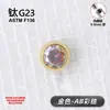Pendientes de mini bolita de oro de aleación de titanio de grado implantológico F136, populares pernos de oro para cartílago con rosca interna y adornos de circonita