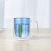 Venta Directa de Fábrica Taza de Vidrio de Doble Capa, Taza de Café Resistente al Calor y Aislante, Taza Colorida para Leche y Jugo para el Hogar, Antiescaldante