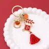 Nuevo Llavero de Petardo Tradicional Chino para el Festival de Primavera y Año Nuevo con Carácter de Fortuna y Borla, Expresión Creativa de Amor, Regalo Souvenir