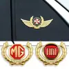Pegatina de metal para coche, logotipo de coche, cubierta para arañazos, pegatina decorativa, logotipo lateral de ala, pegatina para coche, logotipo de espiga de trigo de metal tridimensional 3D