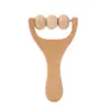Em estoque massajador de corpo inteiro de madeira massajador de rolo manual de madeira conjunto de batida para meridiano da coluna cervical da perna
