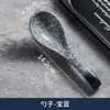Cuchara de sopa pequeña estilo japonés vajilla vintage cuchara pequeña de cerámica cuchara de sopa de mango largo cuchara para arroz cuchara para el hogar venta al por mayor