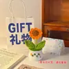 Decoração de Mesa Girassol Enfeites Artesanais Decoração de Escritório Flor Tecida Produto Acabado Presente de Aniversário para Mulheres Novo Estilo
