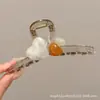 Pinza de tiburón extragrande con un toque de alta gama, pinza para el cabello exquisita y robusta para la parte posterior de la cabeza, adecuada para cabello grueso