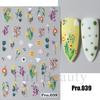 Nuevas pegatinas de arte de uñas transfronterizas 5D micro-talladas tridimensionales girasol mariposa crisantemo adhesivos para uñas al por mayor uña uña