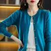 Suéter Cardigan de Punto para Mujer Otoño 2026 Cuello Redondo Suéter Corto de Lana Chaqueta para Mujer Venta al por Mayor Exportación