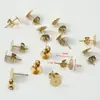 Postes para Aretes de Acero Inoxidable 304 Transfronterizos, Bases Vacías, Clavos para Aretes de Cabeza Plana, Tapones para Orejas Dorados, Accesorios, Materiales para Aretes Hechos a Mano DIY