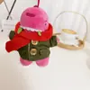 [Solo para Ropa] Conjunto de Ropa de Bebé Estilo Wang Sulong Liso Dragón Bollo Chaqueta y Falda Reemplazo