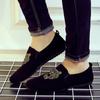 Zapatos Doug Sociales para Hombre Zapatos Espirituales de Mano Rápida Rojos para Hombre Moda Coreana Zapatos de Tela Británica Zapatos Casuales para Hombre Hombre