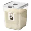 Recipiente de arroz doméstico, selado, à prova de insetos e à prova de umidade, para armazenar arroz, farinha e outros grãos na cozinha; caixa de armazenamento transparente para arroz, farinha e grãos diversos