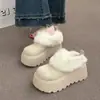 Zapatos Birkenstock Forrados de Lana, Zapatos de Algodón Peludos Slip-On Cálidos y que Aumentan la Altura, Nuevos Zuecos Gruesos de Invierno 2025 para Mujer