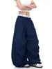 Pantalones Paracaídas Plisados Estilo Retro Americano Relajado Perezoso para Hombres y Mujeres, Nuevos de Verano Sueltos Versátiles Casuales de Pierna Ancha Modernos