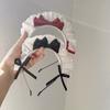 Diadema Retro Francesa Encaje Puro Deseo Lazo Cos Headband Tarjeta para el Cabello de Maid Adorable Adorno para la Cabeza Banda para la Cabeza Versátil