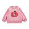 Moletom Infantil Feminino Wuri Bub Estampado Digitalmente Outono Estilo Ocidental Fofo Gola Canelada Solto Casual