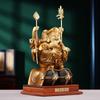 Cor Latão Cortado Ouro Grande Três Lados Grande Deus da Riqueza Preto Estátuas de Bronze Decorações para Casa Artesanato Enfeites