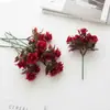 Ramo de rosas artificiales de 5 puntas, decoración de pared de plantas artificiales para proyectos de paisajismo, plantas acuáticas de plástico, decoraciones de boda
