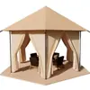Tienda de Hotel para Exteriores Red Popular de un Pico Hexagonal Habitación Privada Lugar Escénico Picnic Barbacoa Tienda de Alojamiento Personalización