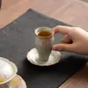 Xícara de chá de porcelana azul e branca, xícara de chá de kung fu de cerâmica, xícara de mestre, xícara individual, conjunto de chá para casa, xícara em formato de flor