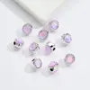 Cuentas de Corazón Acrílicas Doble Cara con Cuentas de Diamante Hechas a Mano DIY Pulsera Collar Cadena de Teléfono Móvil Joyería Cuentas Sueltas