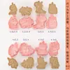 Mini Moldes para Galletas de Dibujos Animados Sanrio Hogareños Moldes de Sandía Estéreo 3D Corte a Presión Horneado de Fondant Hecho a Mano