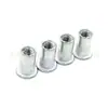 Porca rebitável porca serrilhada M3-M12 cor aço inoxidável zinco porca rebitável porca rebitável semi-hexagonal cabeça chata ranhura vertical