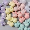 Nuevos accesorios de cuentas sueltas acrílicas de color macarrón para hacer tú mismo, pequeños accesorios para el cabello de conejo fresco, collar, cadena para teléfono móvil, lote de material