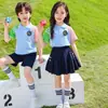 Uniformes de Verão para Jardim de Infância, Uniformes de Manga Curta Estilo Faculdade, Uniformes para Apresentação de 1º de Junho, Uniformes de Primeira Série, Uniformes Escolares