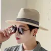 Sombrero de Sol de Verano para Hombre, Estilo Nuevo, Hueco, Transpirable, Estilo Británico, Sombrero de Paja Panama, Sombrero de Agricultor para Exteriores, Pesca