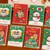 Cuaderno de Navidad de dibujos animados para estudiantes, mini cuaderno lindo tamaño de bolsillo A7, regalo de papelería navideña
