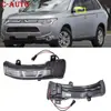Adecuado para Carcasa de Intermitente de Espejo Retrovisor Trasero de Mitsubishi Outlander Reflector de Tira de Luz Direccional de Espejo de Reversa Cubierta de Lámpara Lateral LED