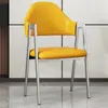 Cadeira em Ferro Forjado Estilo Nórdico em Forma de Aa, Cadeira de Jantar, Cadeira para Uso Doméstico com Encosto, Cadeira para Mesa de Quarto, Cadeira de Escrita, Cadeira Moderna para Loja de Chá com Leite, Minimalista