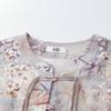 Roupas de verão de meia-idade e idosos para mulheres, terno de estilo nacional, camisa de manga curta da mãe para idosos, roupas para o cardigan de verão da avó, conjunto de duas peças