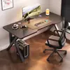 Escritorio de Computadora, Mesa y Silla para Juegos de Escritorio para Uso en Casa, Escritorio de Oficina, Escritorio Simple para Estudiar y Escribir, Textura de Fibra de Carbono
